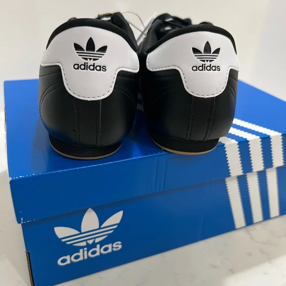 adidas Women's Black Sneakers with White Stripes - Picture 7 of 13